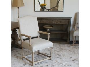 Natural Linen Arm Chair