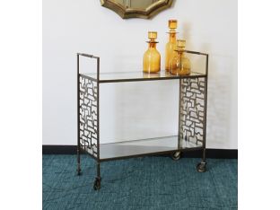 Brass Geometric Bar Cart