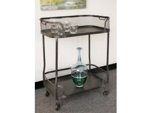 Industrial Steel Bar Cart