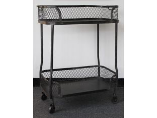 Industrial Steel Bar Cart