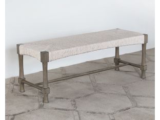 Palma Bench in Rustic Gray Finish