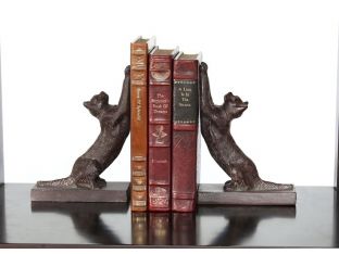 Pair of Bronze Iron Cat Bookends