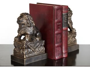 Pair of Bronze Foo Dog Bookends