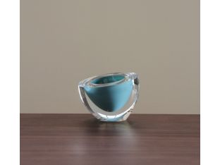 Small Catch Blue Hand Blown Glass Bowl - Cleared Décor