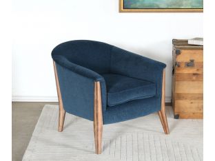 Barrel Back Club Chair in Azure