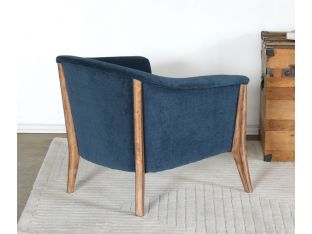 Barrel Back Club Chair in Azure