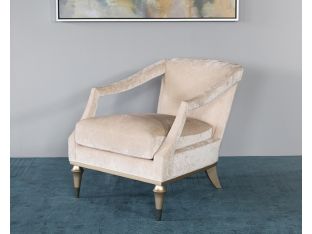 Blush Taupe Club Chair W/ Open Arm 