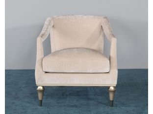Blush Taupe Club Chair W/ Open Arm 