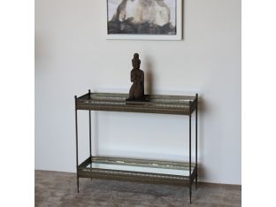 Antique Iron Moroccan Mirrored Console