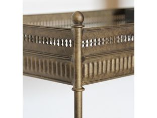 Antique Iron Moroccan Mirrored Console