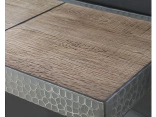 Hammered Iron Console with Reclaimed Pine Top