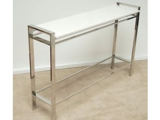 Mitchell Gold Emilio Console with White Marble Top