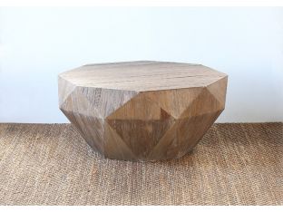 Reclaimed Elm Faceted Coffee Table