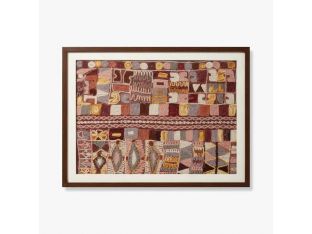 Burgundy Embroidery 1 41.5W X 32H - Cleared Decor