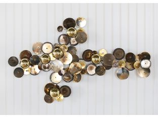 Small Round Brass Circles Wall Art - Cleared Decor