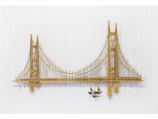 Brass Bridge Wall Sculpture - Cleared Decor