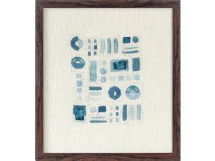 Abstract Blue Textile  18W X 20H - Cleared Decor