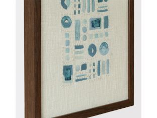 Abstract Blue Textile  18W X 20H - Cleared Decor