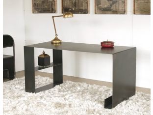Metal Desk With Shelf On The Side