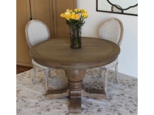 Weathered Oak Round Dining Table
