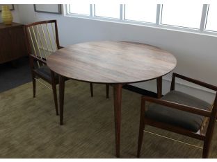 Vintage Round Danish Modern Dining Table