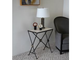 Iron Rosette French Side Table
