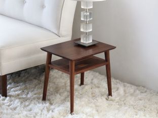 Vintage Danish Modern End Table in American Black Walnut