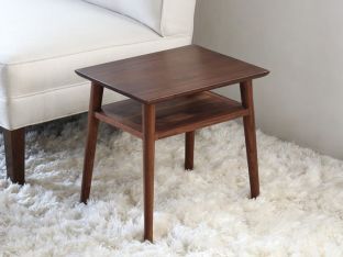 Vintage Danish Modern End Table in American Black Walnut