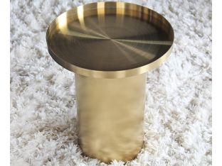 Titanium Gold Drum End Table