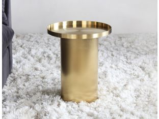 Titanium Gold Drum End Table