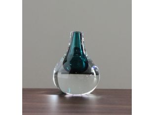 Lagoon Hand Blown Glass Droplet Object - Cleared Décor