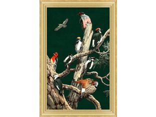 Woodland Birds 1 (Small Green)  12W X 18H