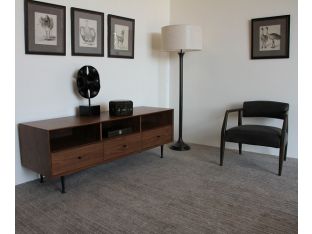 Tyler Arm Chair in Dark Gray Leather