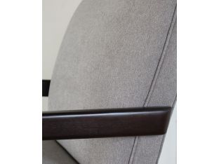Gray Lounge Chair with Tapered Wenge Legs