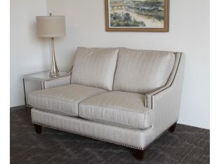 Contemporary Linen Loveseat