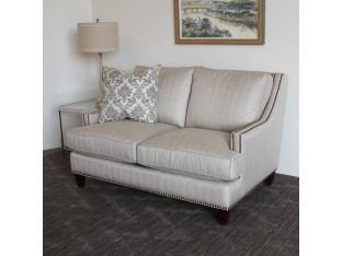 Contemporary Linen Loveseat