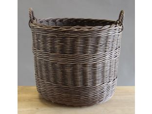 Dark Wicker Oval Basket