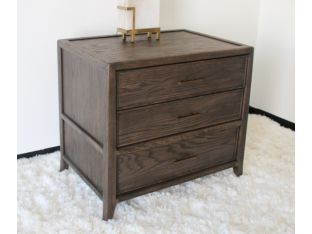 White Oak 3-Drawer Nightstand