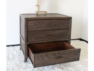 White Oak 3-Drawer Nightstand