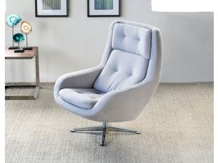 Modern Tufted Office Chair in Light Gray