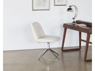 Off White Desk Chair With Swivel Base
