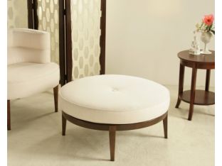 Ida Round Ottoman in Cream