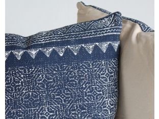 Tribal Print Indigo Pillow