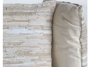 Stitch Stone Leather Pillow