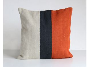 Block Stripe Red Pillow