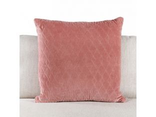 Rose Quilted Velvet Pillow