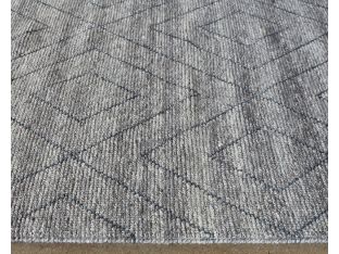 8' x 10' Natural Diamond Patterned Wool Rug