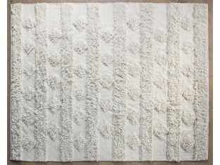 8' x 10' Beige Diamond Stripe Rug