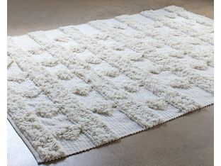 8' x 10' Beige Diamond Stripe Rug
