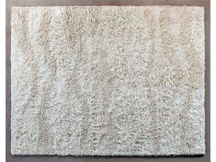 8' x 10'6" Beige Wave Shag Rug